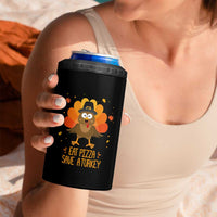 Save A Turkey Eat Pizza 4 in 1 Can Cooler Tumbler Funny Thanksgiving - Wonder Print Shop