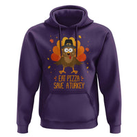 Save A Turkey Eat Pizza Hoodie Funny Thanksgiving - Wonder Print Shop