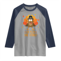 Save A Turkey Eat Pizza Raglan Shirt Funny Thanksgiving - Wonder Print Shop