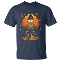 Save A Turkey Eat Pizza T Shirt Funny Thanksgiving - Wonder Print Shop