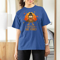 Save A Turkey Eat Pizza T Shirt For Women Funny Thanksgiving - Wonder Print Shop