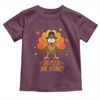 Save A Turkey Eat Pizza Toddler T Shirt Funny Thanksgiving - Wonder Print Shop