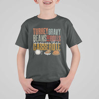 Funny Thanksgiving T Shirt For Kid Turkey Gravy Beans And Rolls Let Me See That Casserole - Wonder Print Shop