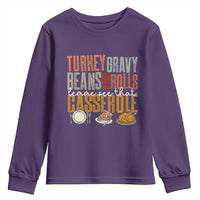 Funny Thanksgiving Youth Sweatshirt Turkey Gravy Beans And Rolls Let Me See That Casserole - Wonder Print Shop