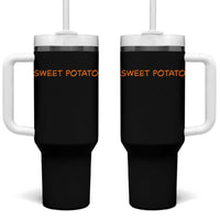 Matching Thanksgiving Couples Tumbler With Handle Funny Sweet Potato Fall Couple - Wonder Print Shop