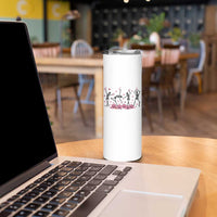 Dancing Skeletons Breast Cancer Skinny Tumbler Skeleton Pink Ribbon Halloween - Wonder Print Shop