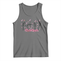 Dancing Skeletons Breast Cancer Tank Top Skeleton Pink Ribbon Halloween - Wonder Print Shop
