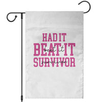 Breast Cancer Support Garden Flag Had it Beat it Survivor Gift - Wonder Print Shop