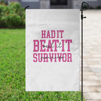 Breast Cancer Support Garden Flag Had it Beat it Survivor Gift - Wonder Print Shop