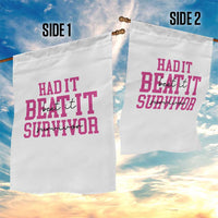 Breast Cancer Support Garden Flag Had it Beat it Survivor Gift - Wonder Print Shop
