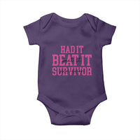 Breast Cancer Support Baby Onesie Had it Beat it Survivor Gift TS10