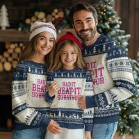 Breast Cancer Support Ugly Christmas Sweater Had it Beat it Survivor Gift TS10