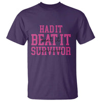 Breast Cancer Support T Shirt Had it Beat it Survivor Gift - Wonder Print Shop
