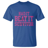 Breast Cancer Support T Shirt Had it Beat it Survivor Gift - Wonder Print Shop
