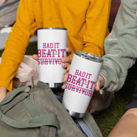 Breast Cancer Support Tumbler Cup Had it Beat it Survivor Gift - Wonder Print Shop