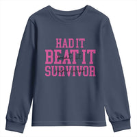 Breast Cancer Support Youth Sweatshirt Had it Beat it Survivor Gift - Wonder Print Shop