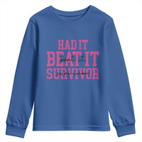 Breast Cancer Support Youth Sweatshirt Had it Beat it Survivor Gift - Wonder Print Shop