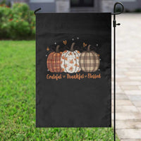 Grateful Thankful Blessed Pumpkin Garden Flag Hello Thanksgiving Cozy Fall Autumn Rustic - Wonder Print Shop