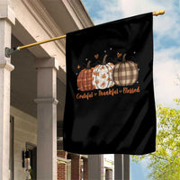 Grateful Thankful Blessed Pumpkin Garden Flag Hello Thanksgiving Cozy Fall Autumn Rustic - Wonder Print Shop