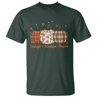 Grateful Thankful Blessed Pumpkin T Shirt Hello Thanksgiving Cozy Fall Autumn Rustic - Wonder Print Shop