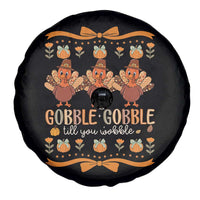 Gobble Gobble Till You Wobble Spare Tire Cover Funny Thanksgiving Turkey - Wonder Print Shop