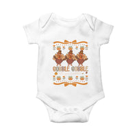 Gobble Gobble Till You Wobble Baby Onesie Funny Thanksgiving Turkey - Wonder Print Shop