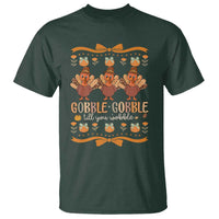 Gobble Gobble Till You Wobble T Shirt Funny Thanksgiving Turkey - Wonder Print Shop