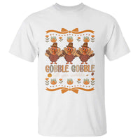 Gobble Gobble Till You Wobble T Shirt Funny Thanksgiving Turkey - Wonder Print Shop