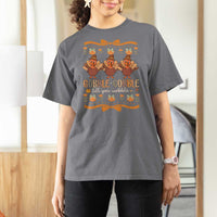 Gobble Gobble Till You Wobble T Shirt For Women Funny Thanksgiving Turkey - Wonder Print Shop