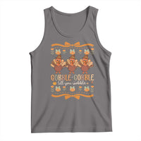 Gobble Gobble Till You Wobble Tank Top Funny Thanksgiving Turkey - Wonder Print Shop