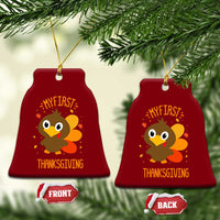 My First Thanksgiving Ceramic Ornament Funny Thanksgiving Turkey - Wonder Print Shop