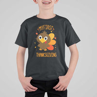 My First Thanksgiving T Shirt For Kid Funny Thanksgiving Turkey - Wonder Print Shop