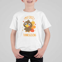 My First Thanksgiving T Shirt For Kid Funny Thanksgiving Turkey - Wonder Print Shop