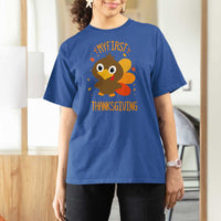 My First Thanksgiving T Shirt For Women Funny Thanksgiving Turkey - Wonder Print Shop