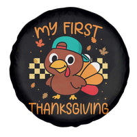 My First Thanksgiving Spare Tire Cover Funny Newborn Thanksgiving Turkey Boys - Wonder Print Shop