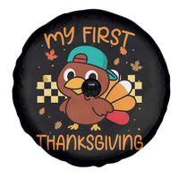 My First Thanksgiving Spare Tire Cover Funny Newborn Thanksgiving Turkey Boys - Wonder Print Shop