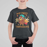 My First Thanksgiving T Shirt For Kid Funny Newborn Thanksgiving Turkey Boys - Wonder Print Shop