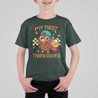 My First Thanksgiving T Shirt For Kid Funny Newborn Thanksgiving Turkey Boys - Wonder Print Shop
