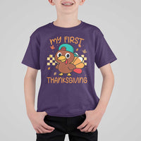 My First Thanksgiving T Shirt For Kid Funny Newborn Thanksgiving Turkey Boys - Wonder Print Shop