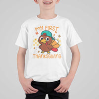 My First Thanksgiving T Shirt For Kid Funny Newborn Thanksgiving Turkey Boys - Wonder Print Shop