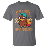 My First Thanksgiving T Shirt Funny Newborn Thanksgiving Turkey Boys - Wonder Print Shop