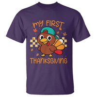 My First Thanksgiving T Shirt Funny Newborn Thanksgiving Turkey Boys - Wonder Print Shop