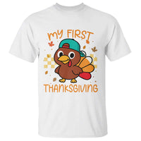 My First Thanksgiving T Shirt Funny Newborn Thanksgiving Turkey Boys - Wonder Print Shop