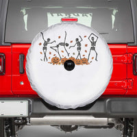 Dancing Skeleton Spare Tire Cover Retro Halloween Party Pumpkin Fall Season - Wonder Print Shop