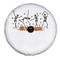 Dancing Skeleton Spare Tire Cover Retro Halloween Party Pumpkin Fall Season - Wonder Print Shop
