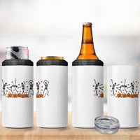 Dancing Skeleton 4 in 1 Can Cooler Tumbler Retro Halloween Party Pumpkin Fall Season - Wonder Print Shop
