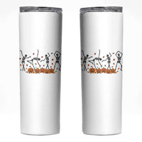 Dancing Skeleton Skinny Tumbler Retro Halloween Party Pumpkin Fall Season - Wonder Print Shop