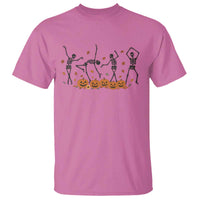 Dancing Skeleton T Shirt Retro Halloween Party Pumpkin Fall Season - Wonder Print Shop