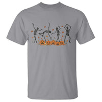 Dancing Skeleton T Shirt Retro Halloween Party Pumpkin Fall Season - Wonder Print Shop