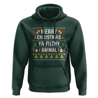 Merry Christmas Ya Filthy Animal Hoodie Ugly Xmas Movie Alone Pajama - Wonder Print Shop